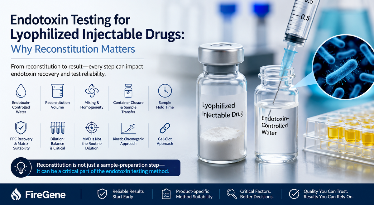 Endotoxin Testing for Lyophilized Injectable Drugs: Why Reconstitution, Hold Time, and Container Closure Matter