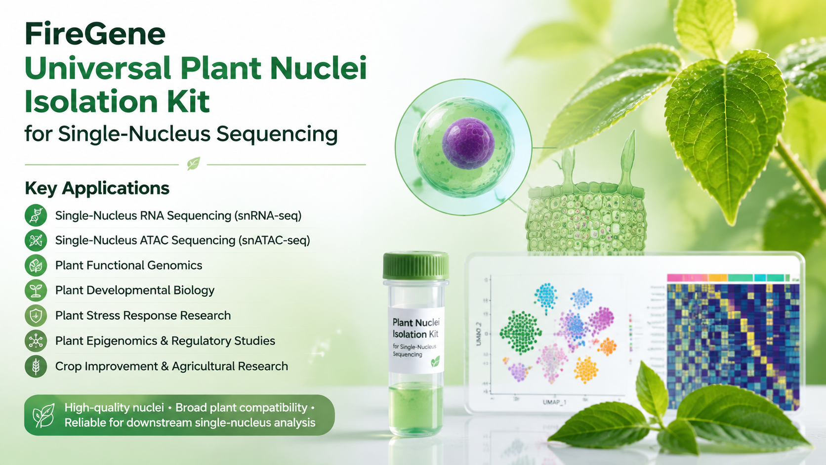 Applications of FireGene Universal Plant Nuclei Isolation Kit for Single-Nucleus Sequencing
