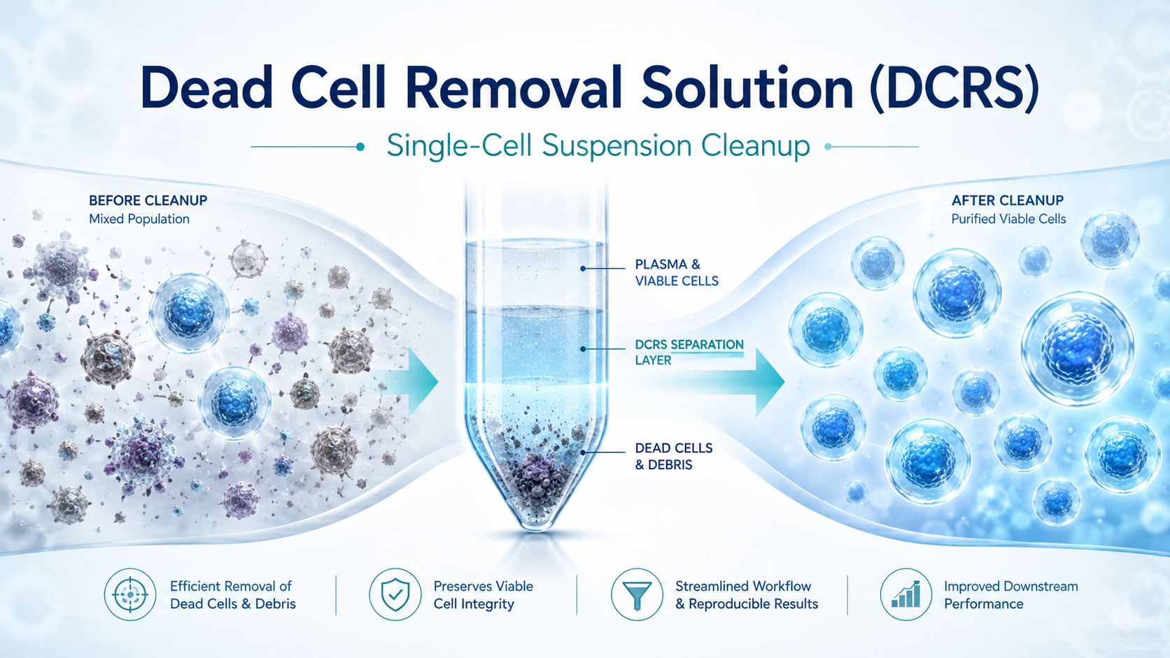 Dead Cell Removal Solution (DCRS) for Single-Cell Suspension Cleanup