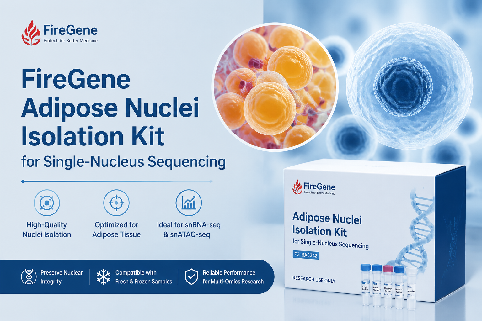 FireGene Adipose Nuclei Isolation Kit for Single-Nucleus Sequencing: A Reliable Solution for High-Quality Adipose Tissue Nuclei Preparation