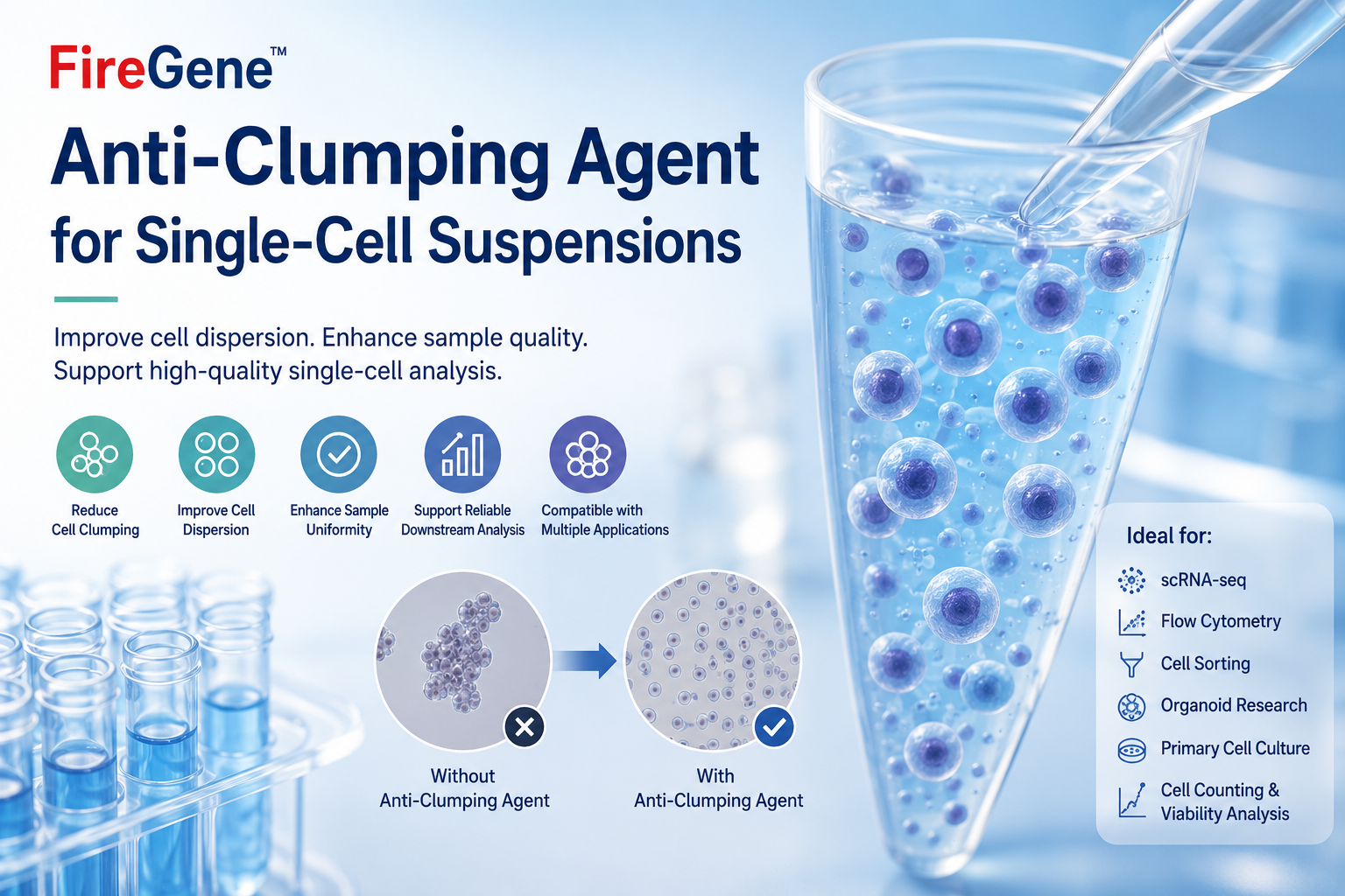 FireGene™ Anti-Clumping Agent for Single-Cell Suspensions: Improving Cell Dispersion and Sample Quality