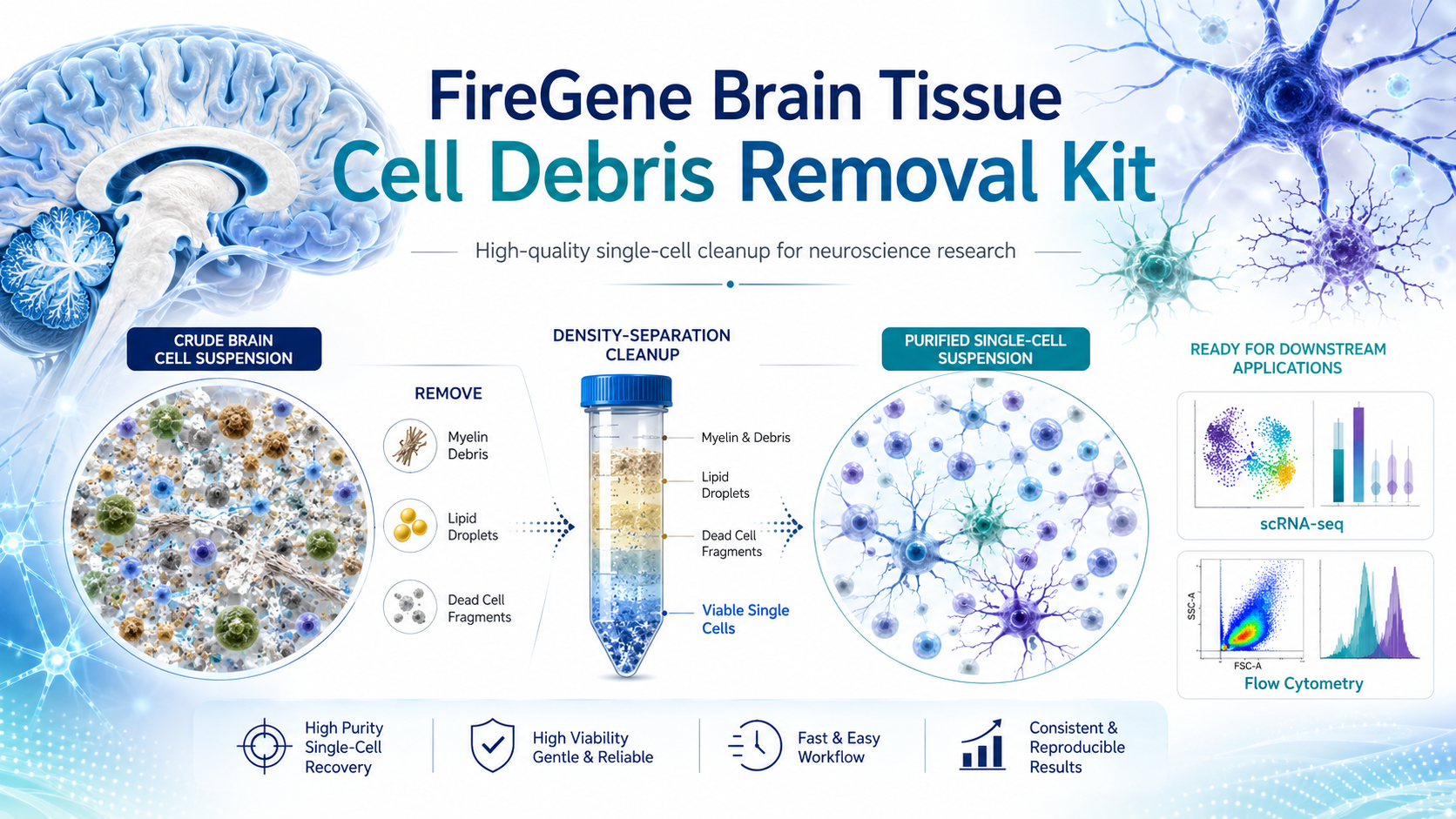FireGene Brain Tissue Cell Debris Removal Kit for Single-Cell Cleanup: A Complete Guide for High-Quality Brain Single-Cell Data