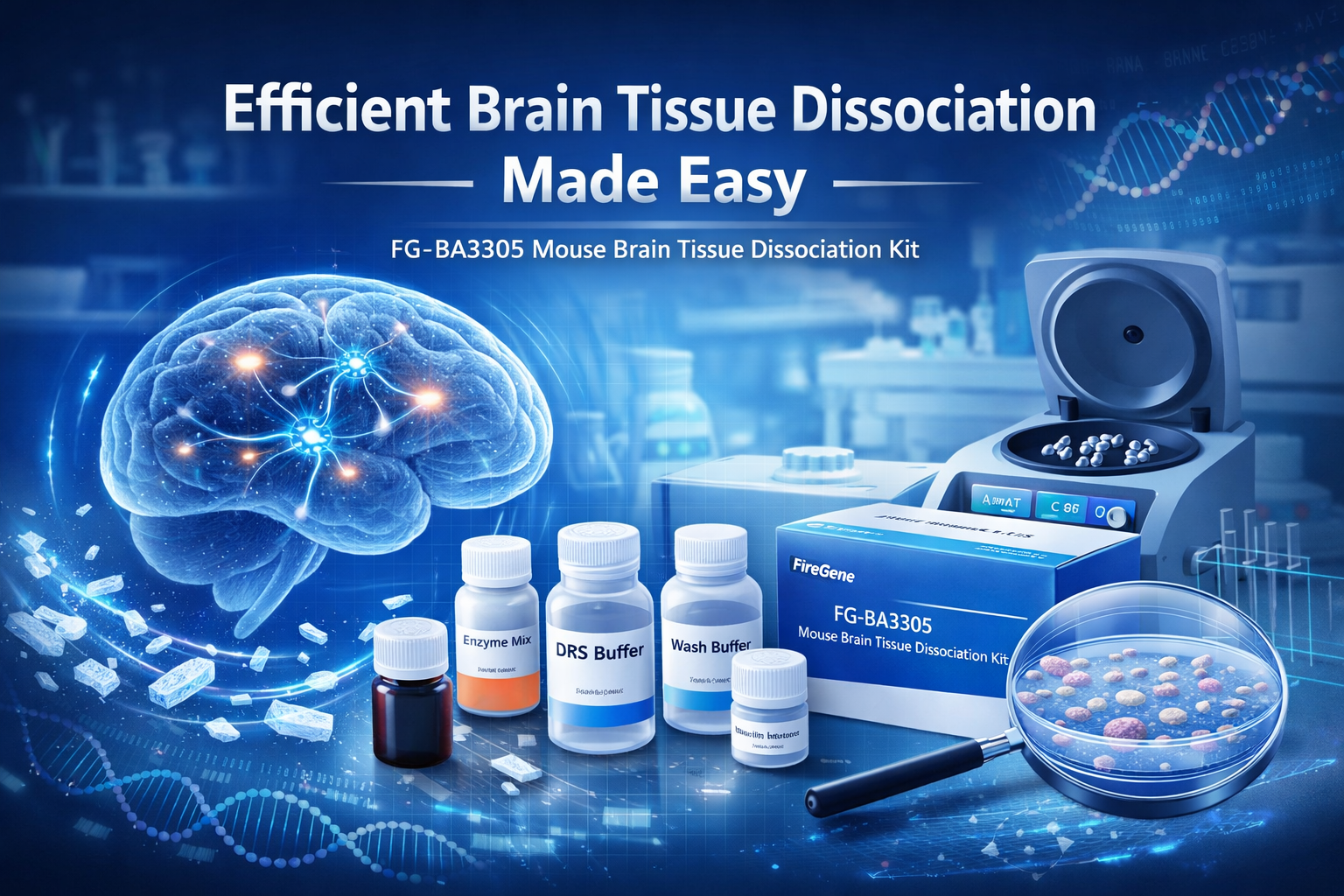 Mouse Brain Tissue Dissociation Made Simple and Efficient