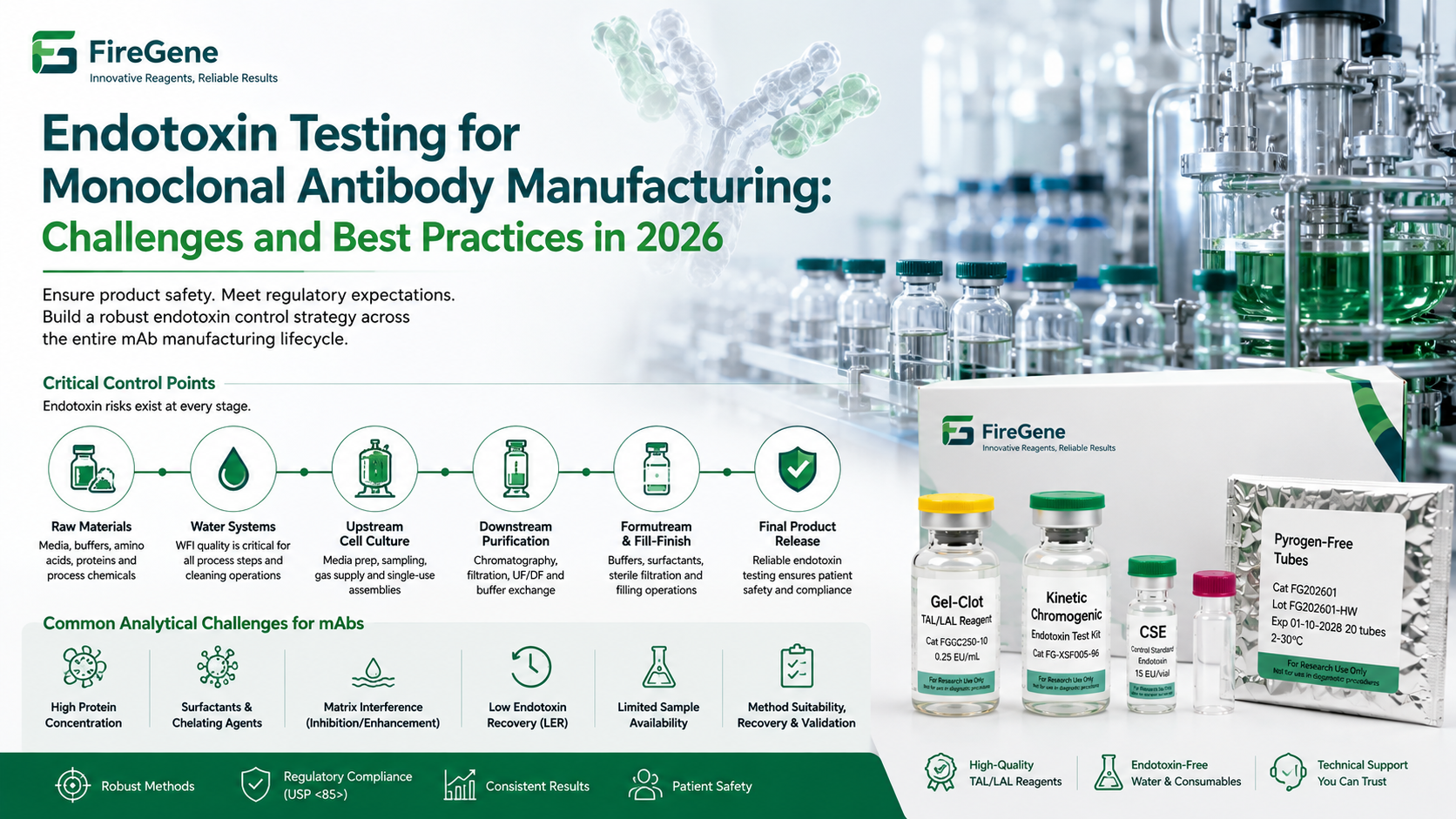 Endotoxin Testing for Monoclonal Antibody Manufacturing: Critical Control Points, Method Validation, and Best Practices in 2026