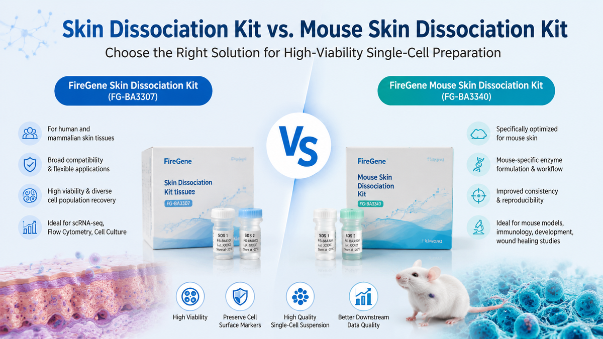 FireGene Skin Dissociation Kit vs. Mouse Skin Dissociation Kit: Which Solution Is Better for Single-Cell Preparation?