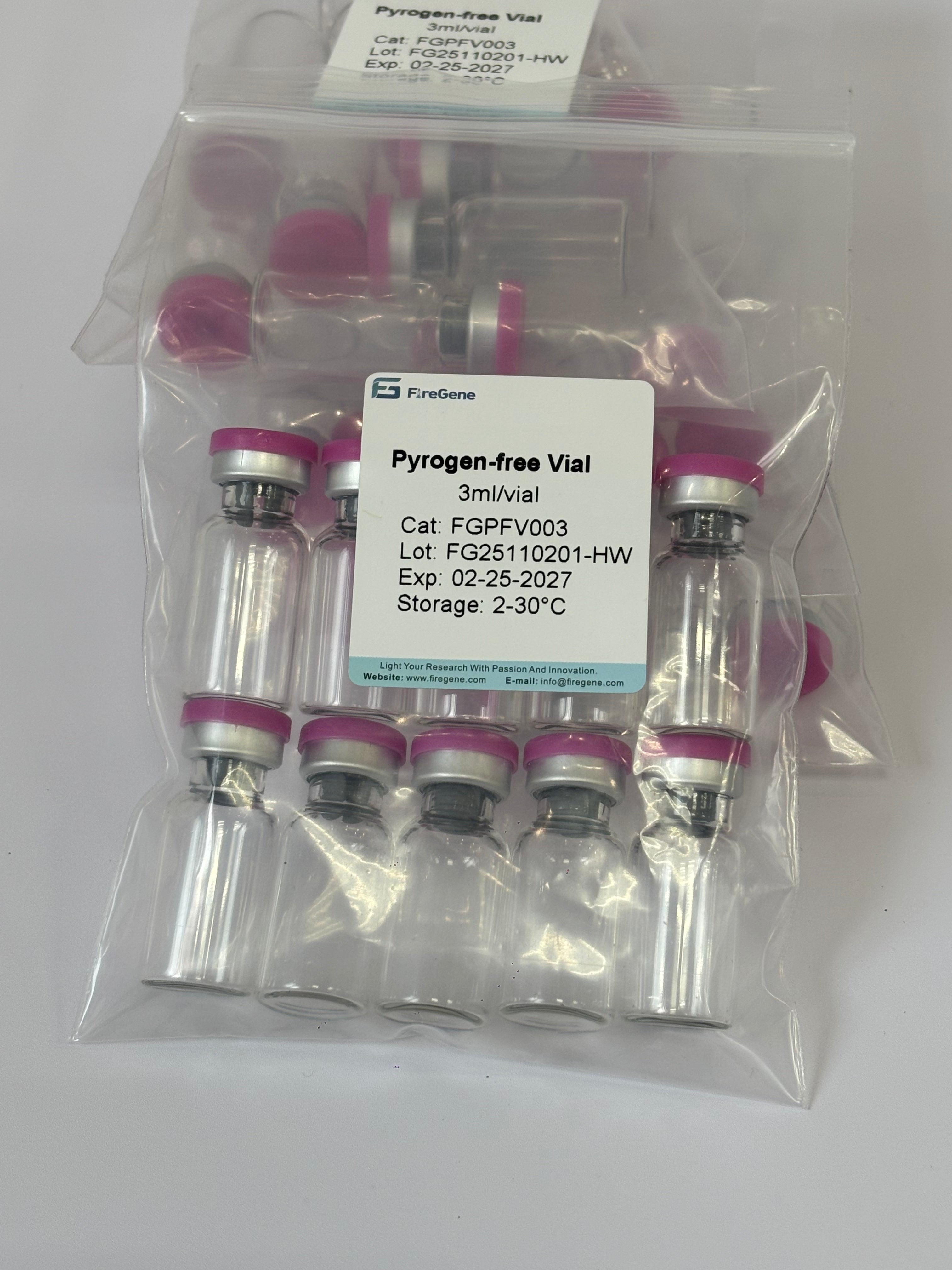 Pyrogen-Free Vials