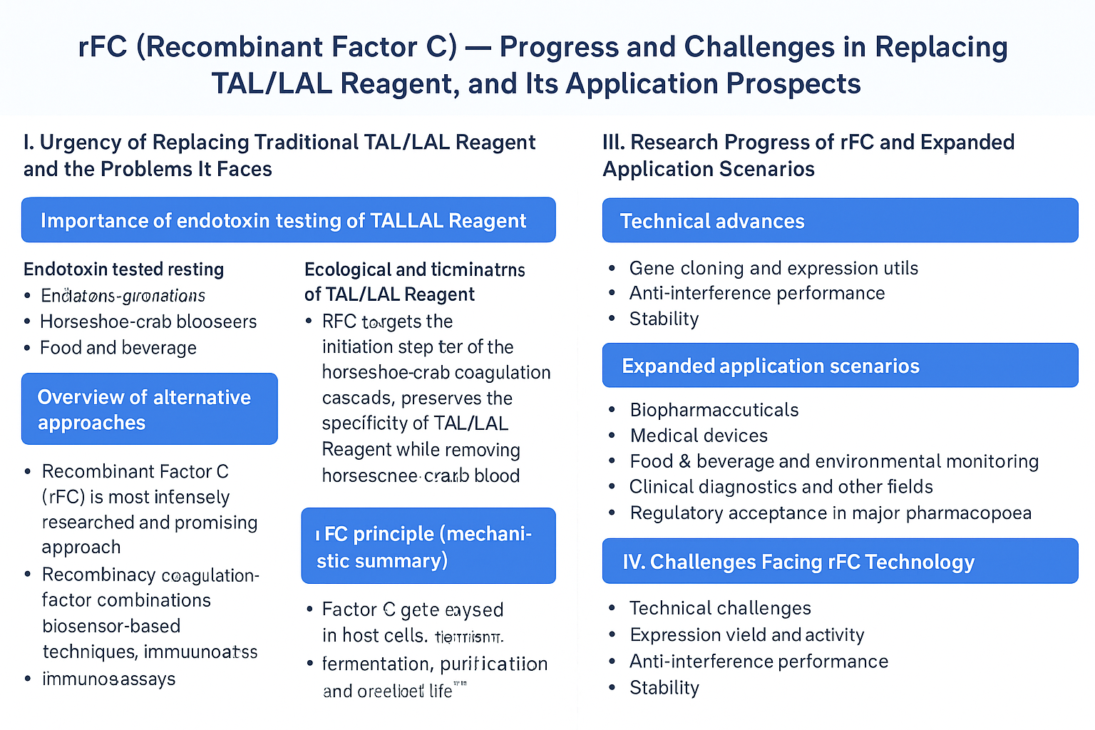 rFC (Recombinant Factor C) — Progress and Challenges in Replacing TAL/LAL Reagent, and Its Application Prospects