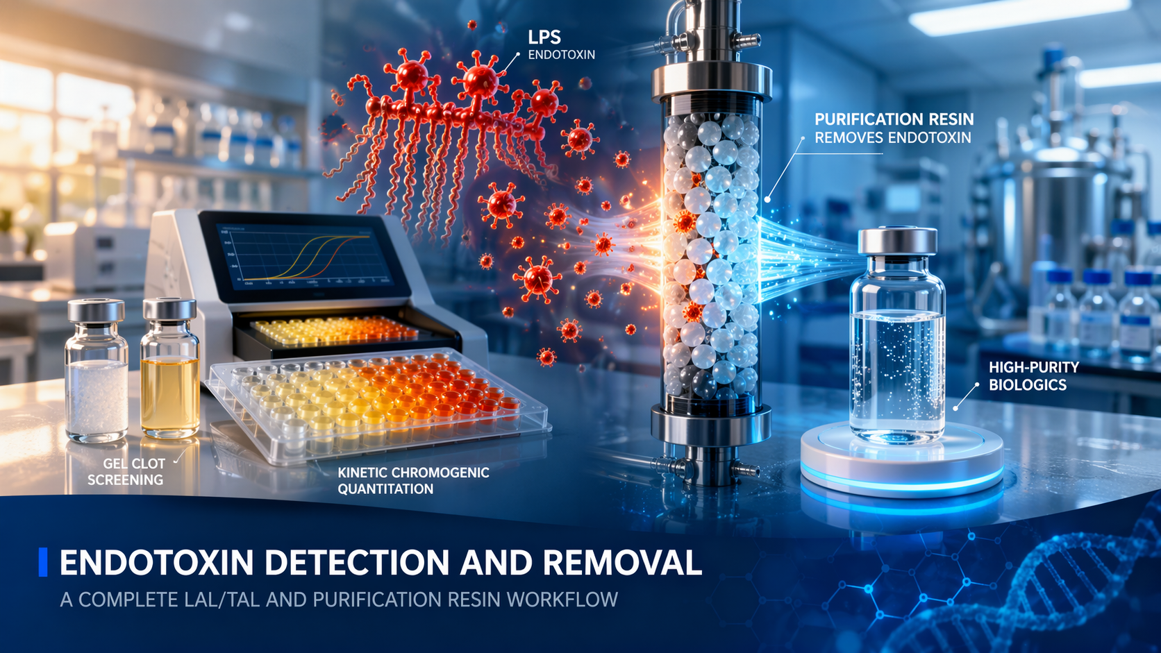 Endotoxin Detection and Removal: A Complete LAL/TAL and Purification Resin Workflow