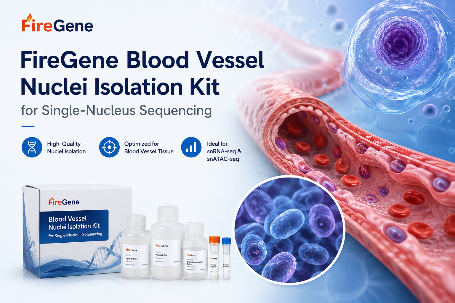 FireGene Blood Vessel Nuclei Isolation Kit for Single-Nucleus Sequencing: Unlock High-Quality Vascular Research