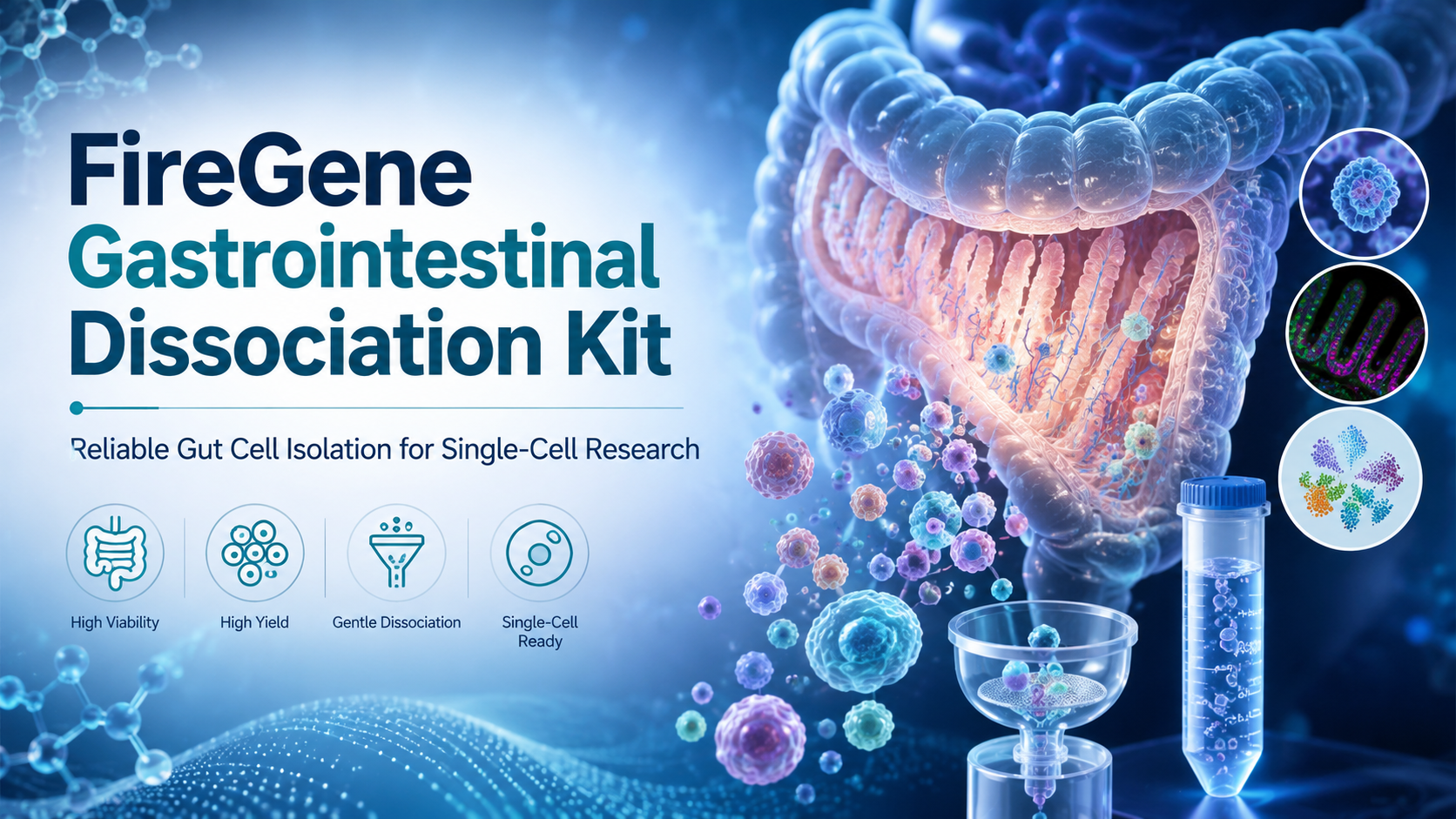 FireGene Gastrointestinal Dissociation Kit: Reliable Gut Cell Isolation for Single-Cell Research