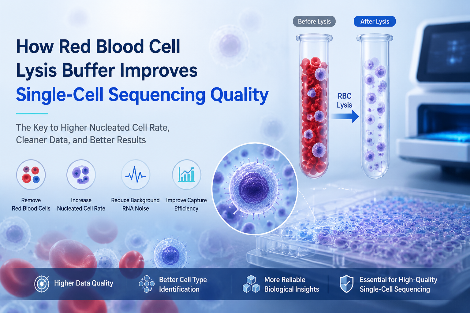 How Red Blood Cell Lysis Buffer Improves Single-Cell Sequencing Quality