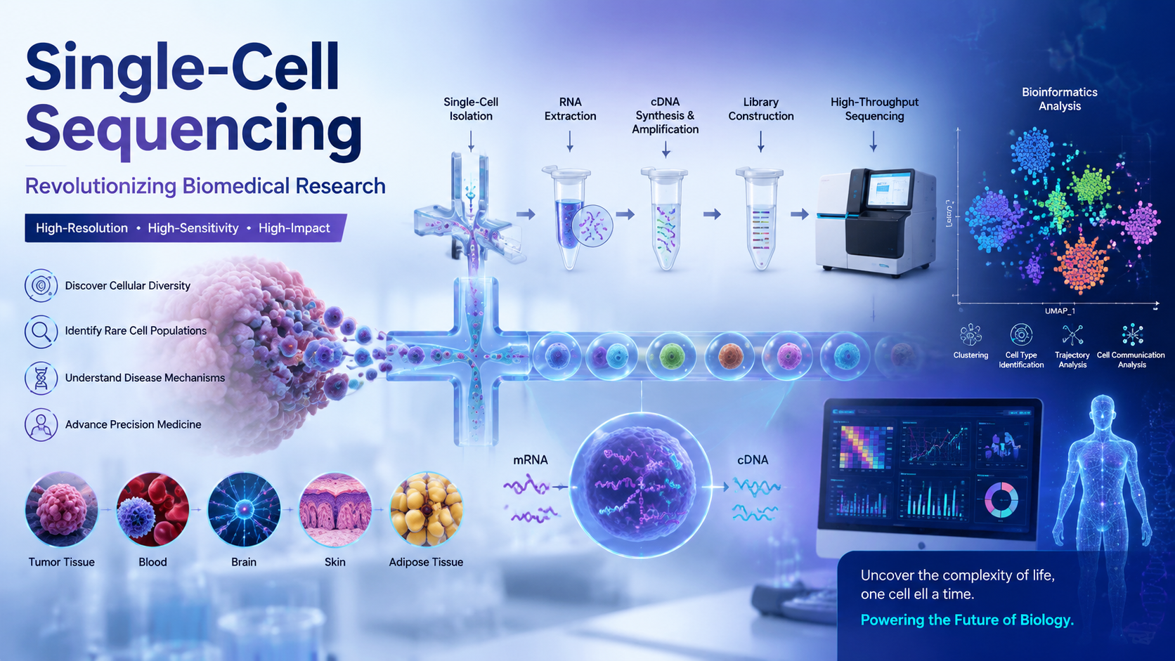 Single-Cell Sequencing: Revolutionizing Biomedical Research Through High-Resolution Cellular Analysis