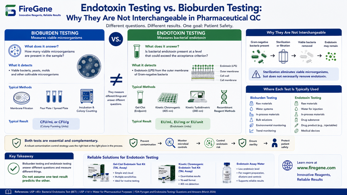 Endotoxin Testing vs. Bioburden Testing: Why They Are Not Interchangeable in Pharmaceutical QC