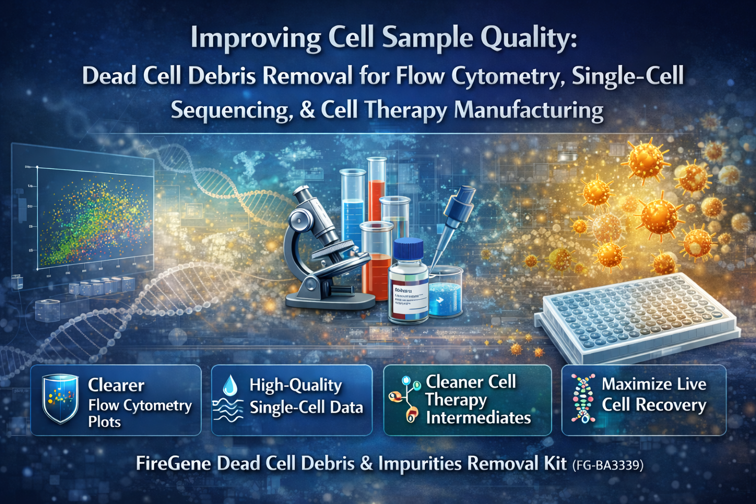 Improving Cell Sample Quality: Dead Cell Debris Removal for Flow Cytometry, Single-Cell Sequencing, and Cell Therapy Manufacturing