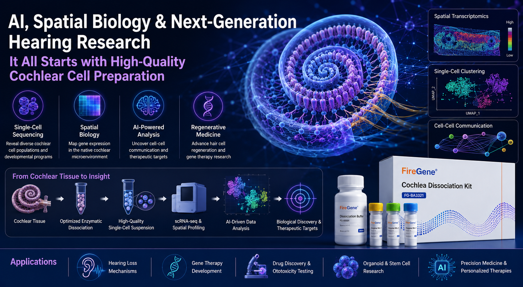 AI, Spatial Biology, and Next-Generation Hearing Research: Why Cochlear Cell Preparation Is More Important Than Ever