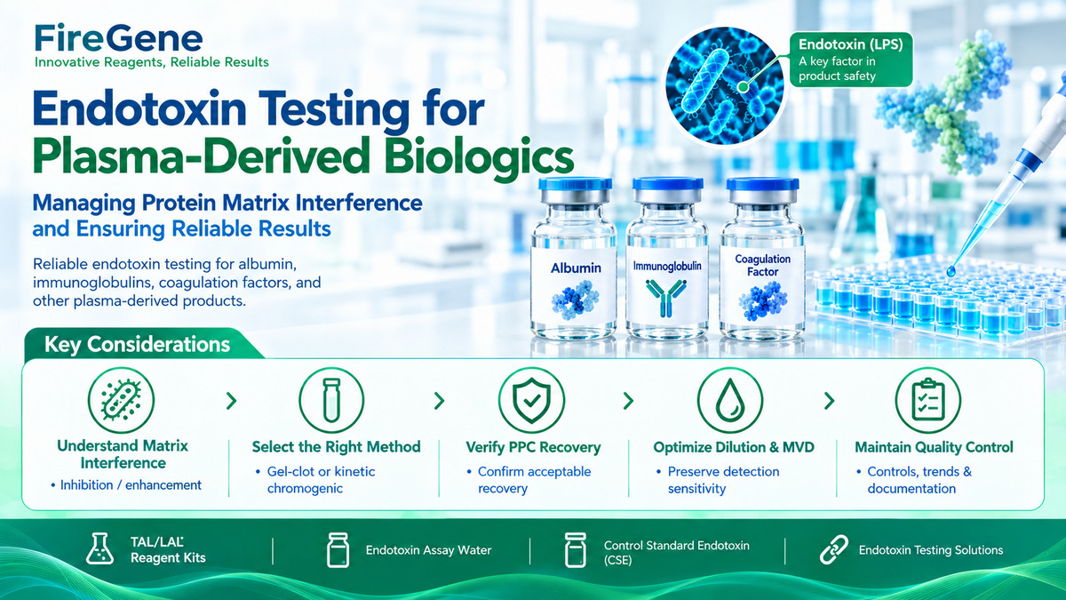 Endotoxin Testing for Plasma-Derived Biologics: Managing Protein Matrix Interference and Ensuring Reliable Results