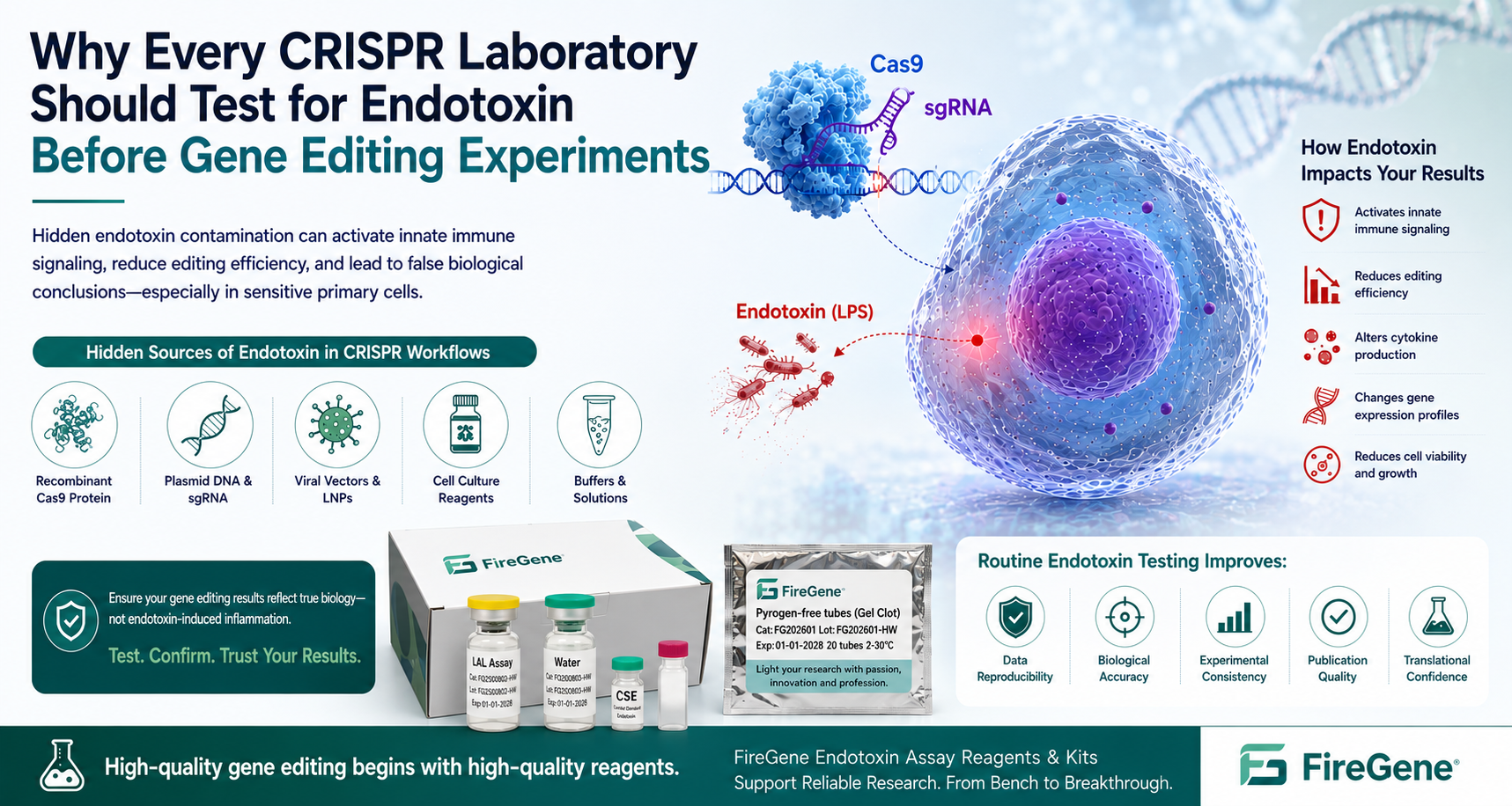 Why Every CRISPR Laboratory Should Test for Endotoxin Before Gene Editing Experiments